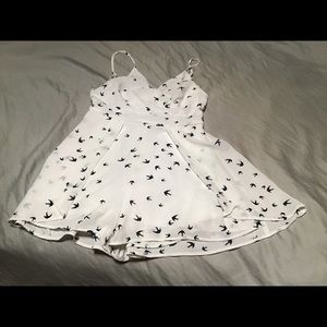 Purple Snow spaghetti strap white blouse